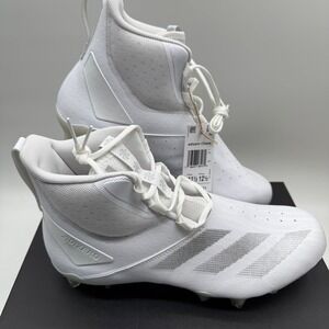 Adidas Adizero Chaos Football‎ Cleats White Silver Mens Size 13 NEW
